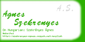 agnes szekrenyes business card