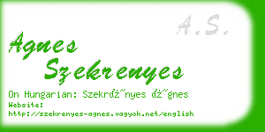 agnes szekrenyes business card